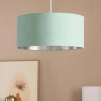 Hanglamp stoffen kap met reflecterende binnenkant &apos;Martin&apos;-Groen
