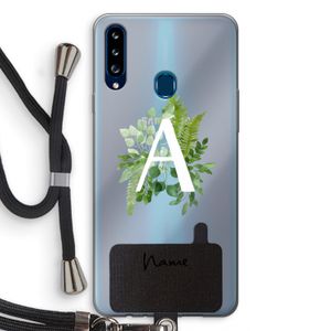 Green Brush: Samsung Galaxy A20s Transparant Hoesje met koord