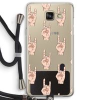 Rock: Samsung Galaxy A5 (2016) Transparant Hoesje met koord