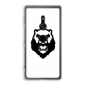 Angry Bear (white): Sony Xperia XZ2 Transparant Hoesje