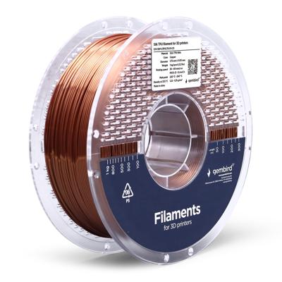 Silk TPU filament, copper, 1.75 mm, 1 kg