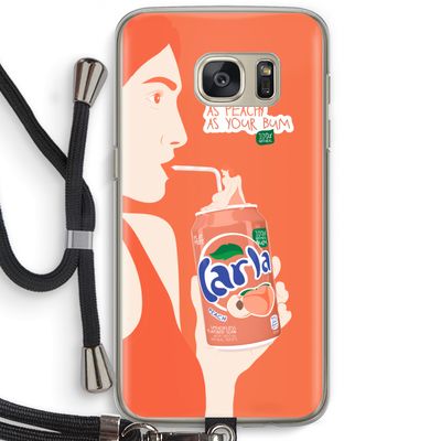 Peach please!: Samsung Galaxy S7 Transparant Hoesje met koord