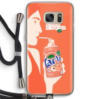 Peach please!: Samsung Galaxy S7 Transparant Hoesje met koord