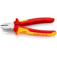 Knipex Zijsnijtang verchroomd ge‹soleerd met meer-componentengrepen, VDE-getest 180 mm - 7006180 - thumbnail