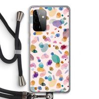Terrazzo Memphis Pink: Samsung Galaxy A72 5G Transparant Hoesje met koord