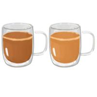 Koffieglazen - 2x - dubbelwandig - 110 ml - espresso glazen - hittebestendig