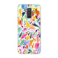 Watercolor Brushstrokes: Samsung Galaxy A6 Plus (2018) Transparant Hoesje