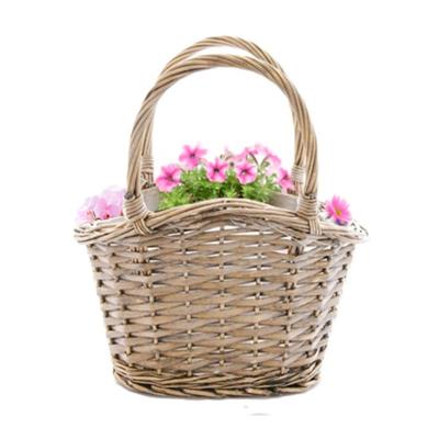 Hengselmand Wilg ? 32 x 18 x 22 cm - handgevlochten - Plantenmand - bloemenmand - mand