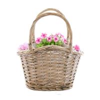 Hengselmand Wilg ? 32 x 18 x 22 cm - handgevlochten - Plantenmand - bloemenmand - mand