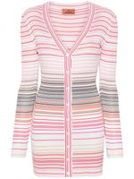 Missoni cardigan rayé à col v - Rouge - thumbnail