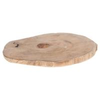 Boomschijf - 23 x 2 cm - Teak hout - kaarsenbord - serveerplank - woondecoratie