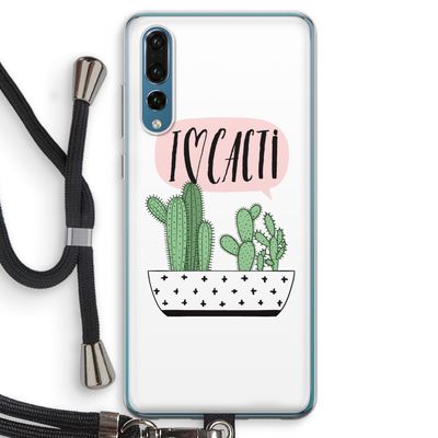 I love cacti: Huawei P20 Pro Transparant Hoesje met koord