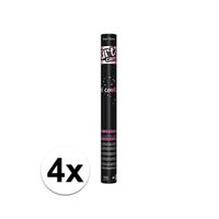 4x Confetti kanon metallic roze 60 cm - thumbnail