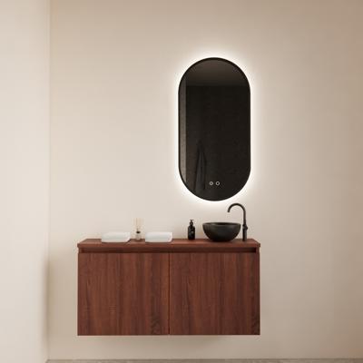 BWS Fonteinmeubel Meadow 100x50 cm Choco Eiken Incl. Topplaat - Fonteinmeubel Meadow 100x50 cm Choco Eiken Incl. Topplaat