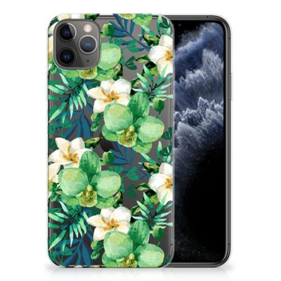 Apple iPhone 11 Pro Max | TPU Case | Orchidee Groen Apple iPhone 11 Pro Max | TPU Case | Orchidee Groen