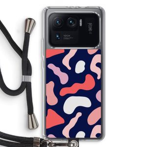 Memphis Shapes Pink: Xiaomi Mi 11 Ultra Transparant Hoesje met koord