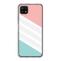 Strepen pastel: Samsung Galaxy A22 5G Transparant Hoesje