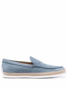 Tod's mocassins en daim à bout amande - Bleu