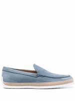 Tod's mocassins en daim à bout amande - Bleu