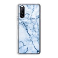 Blauw marmer: Sony Xperia 10 III Transparant Hoesje