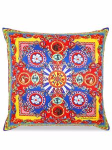 Dolce & Gabbana grand coussin Carretto en soie - Rouge