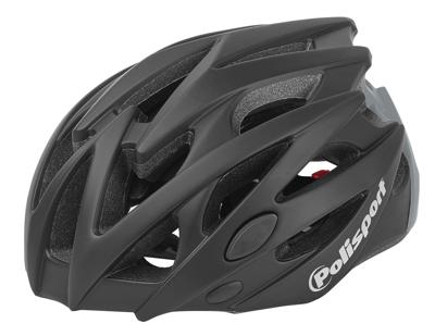 Polisport helm twig mat zwart/ grijs m 55-58cm easy-lock
