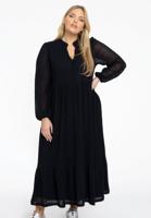 Yoek Jurk PLISSE | Blauw | Maat 50/52
