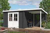 Outdoor Life Products | Tuinhuis Tampa 481 x 292 | Gecoat | Carbon Grey-Wit