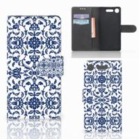 Sony Xperia XZ1 Hoesje Flower Blue