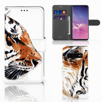 Hoesje Samsung Galaxy S10 Watercolor Tiger