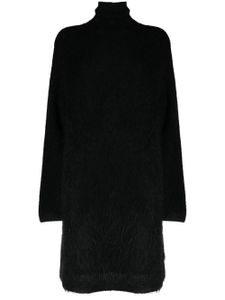 Yohji Yamamoto pull long à col montant - Noir