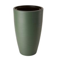 Form Plastic Plantenpot/bloempot Gobi - kunststof - groen - D30 x H48 cm - met binnenpot