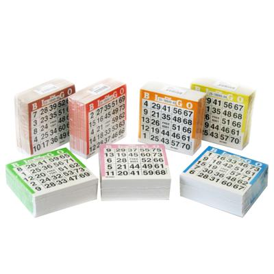 Bingokaarten - 10x blok van 500 vellen - nummers 1-75 - bingoblok - 10 x 10 cm