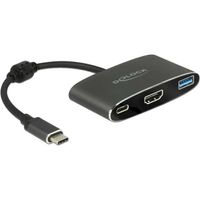 DeLOCK USB-C male > HDMI female + USB-A + USB-C PD adapter 0,2 meter, 4K 30Hz - thumbnail