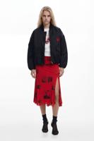 Collagerok met omgeslagen taille - RED - XL