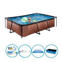 EXIT Zwembad Timber Style - Frame Pool 300x200x65 cm - Plus bijbehorende accessoires - thumbnail