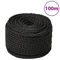 VidaXL Werktouw 16 mm 100 m polypropeen zwart VidaXL Werktouw 16 mm 100 m polypropeen zwart