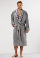 Bamboe badjas heren grijs-xl