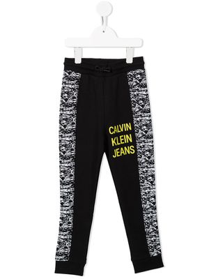 Calvin Klein Kids pantalon de jogging à logo imprimé - Noir