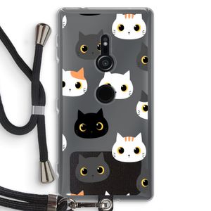 Katten: Sony Xperia XZ2 Transparant Hoesje met koord