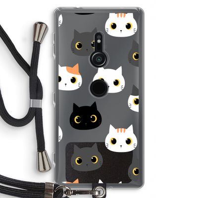 Katten: Sony Xperia XZ2 Transparant Hoesje met koord