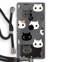 Katten: Sony Xperia XZ2 Transparant Hoesje met koord