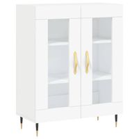 The Living Store Dressoir Classic White - 69.5 x 34 x 90 cm - Glas ontwerp - thumbnail