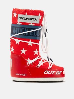 Moonboot Icon Retrobiker Sneeuwschoen Dames White Stars 35-38