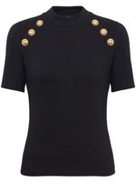 Balmain t-shirt 6-Button à manches raglan - Noir