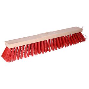 Bezemkop - Elaston - rood - hout - hard - 50 cm - 24mm - straatbezem/buitenbezem