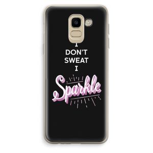 Sparkle quote: Samsung Galaxy J6 (2018) Transparant Hoesje