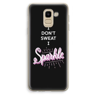 Sparkle quote: Samsung Galaxy J6 (2018) Transparant Hoesje