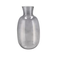 Bloemenvaas Mira - fles vaas model - smoke glas - D21 x H37 cm