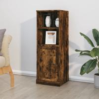 Hoge kast 36x35,5x103,5 cm bewerkt hout gerookt eikenkleurig